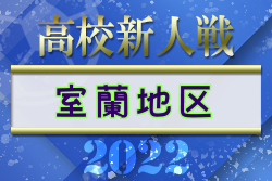 2022年度 室蘭地区高校秋季新人サッカー大会（北海道）優勝は室蘭栄高校！