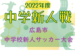 2022年度　広島市中学校新人サッカー大会（広島県）優勝は修道中学校！