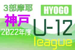 2022年度 神戸市サッカー協会Ｕ-12少年サッカーリーグ 後期3部摩耶リーグ（兵庫）優勝は鹿の子台C！