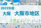 2022年度 第16回卒業記念サッカー大会MUFGカップ 中河内地区予選（大阪）代表2チーム決定！