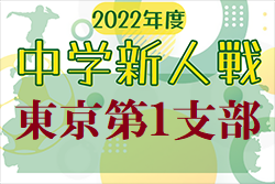 2022年度 第66回東京都【第1支部】サッカー中学校新人大会　4チームが都大会進出！