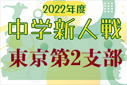 2022年度 第66回東京都【第2支部】サッカー中学校新人大会　5チームが都大会進出！最終結果掲載