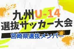 【メンバー】2022年度 九州Uｰ14選抜サッカー大会　宮崎県選抜チームメンバー掲載！