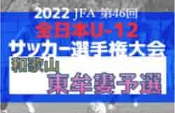 2022年度 JFA第46回全日本U-12 サッカー選手権和歌山県大会 東牟婁予選 優勝は王子サッカー教室！県大会出場チーム決定！未判明分1試合から情報提供お待ちしています