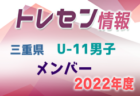 【メンバー】2022年度 三重県トレセンU-13 参加メンバー掲載！