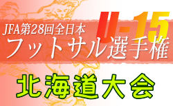 2022年度JFA第28回全日本U-15フットサル選手権大会 北海道大会 組合せ決定！12/10,11開催！