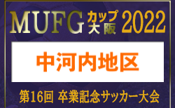 2022年度 第16回卒業記念サッカー大会MUFGカップ 中河内地区予選（大阪）11/26結果！次節12/3！