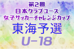 2022年度 第2回 日本クラブユース女子サッカー チャレンジカップ（U-18）東海予選　第1代表は豊田レディースFC、第2代表はFC刈谷 al-futuro！最終結果掲載！