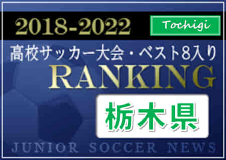 【2022高校選手権開催中！独自集計】栃木県版 2018-2022 高校サッカー大会・ベスト8入りランキング