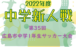 2022年度　第35回広島市中学1年生サッカー大会　優勝は中区！