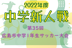 2022年度　第35回広島市中学1年生サッカー大会　優勝は中区！