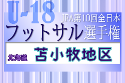 2022年度 JFA第10回全日本U-18フットサル選手権大会 苫小牧地区予選（北海道）全道大会出場2チーム決定！