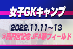 全国から20名招集！女子GKキャンプ（11.11～13＠高円宮記念JFA夢フィールド）メンバー・スケジュール発表！