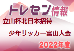 2022年度 第40回 立山杯北日本招待少年サッカー富山大会 優勝はカターレ富山U-11！