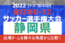 【全日U-12静岡県大会完全ガイド】出場チームを様々な角度から比較！【全日本U-12サッカー選手権応援企画2022】