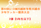 2022年度第44回J:COM川越杯争奪川越市少年サッカー親善大会1部【6年生以下】（埼玉県）優勝は勝瀬ふじみ野SC！