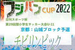 2022年度 日刊スポーツ杯U-11 山城ブロック予選大会（京都府）12/3判明分結果！組合せ・結果情報お待ちしています！