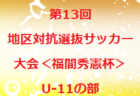 2022年度 第13回地区対抗選抜サッカー大会＜福間秀憲杯＞U-12の部（鹿児島県）優勝は鹿児島市A！