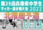 2022年度 第17回九州クラブユースU-13 サッカー大会 大分県予選会 優勝はカティオーラ！