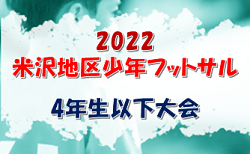 2022 米沢地区少年フットサル4年生以下大会 （山形県） 組合せ掲載！ 1/29結果掲載！