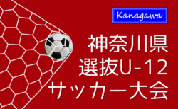 2023年度 神奈川県選抜U-12サッカー大会 12/9,10,17開催！組合せやメンバー情報をお待ちしています！