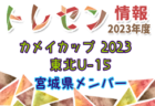 【メンバー】セイホクカップ2023 U-15東北女子サッカー選抜 宮城県選抜メンバー