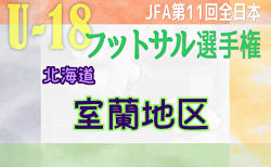 2023年度 JFA第11回全日本U-18フットサル選手権大会 室蘭地区予選 (北海道) 12/17開催！組合せ情報お待ちしています