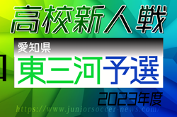 2023年度 愛知県高校新人体育大会 サッカー競技 新人戦  東三河予選  ブロック決勝  豊川､桜丘､国府が県大会出場決定！