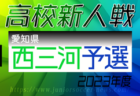 2023年度 愛知県高校新人体育大会 サッカー競技 新人戦  知多予選  ブロック決勝  日福大付､大府東､東浦が県大会出場決定！