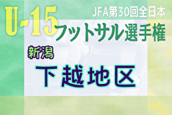 2023年度 第36回新潟県選抜中学生フットサル大会 下越地区予選会　優勝はFCステラ！上位3チームが県大会進出