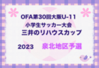 2023年度 第30回関西小学生サッカー大会 和歌山県大会（U-11新人戦）日高予選 優勝はFC BLAZE YUASA！FCダンシーマも県大会へ　未判明分の情報引き続きお待ちしています