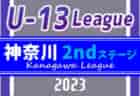 2023年度 神奈川県U-13サッカーリーグ 2ndステージ 2/23,24 2部･3部･4部結果速報！情報をお待ちしています！
