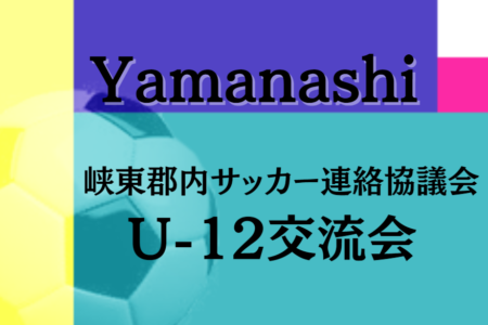 2023年度 峡東郡内サッカー連絡協議会U-12交流会（山梨）1/20決勝トーナメント結果お待ちしています！