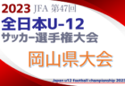 【優勝チームコメント掲載】2023年度 JFA第47回全日本U-12サッカー選手権大会 鳥取県大会 優勝は就将サッカークラブ！