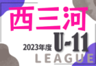 2023年度 東三河U-11リーグ（愛知）1部優勝はマリナーズ、2部優勝はシティ！引き続き情報募集！！