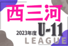 2023年度 東三河U-11リーグ（愛知）1部優勝はマリナーズ、2部優勝はシティ！