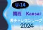 2024 JFAトレセン関西U-14リーグ 5/26〜開催！組合せ・リーグ表掲載！各府県トレセンのメンバー情報募集