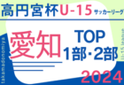 速報！2024年度 高円宮杯 JFA U-15サッカーリーグ愛知TOP･1部･2部  5/25,26結果更新！入力ありがとうございます！次回6/1,2