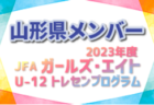 【メンバー】2023年度JFA・ガールズエイトU-12東北トレセンプログラム 青森県メンバーのお知らせ！