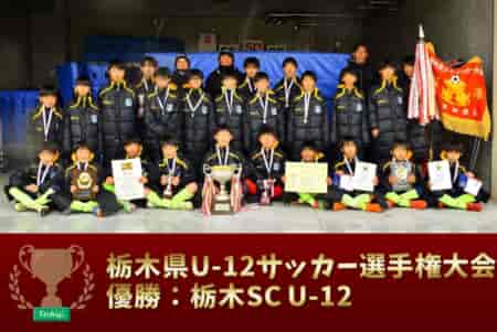 【優秀選手16名掲載、優勝･準優勝･3位写真掲載】2023年度 栃木県U-12サッカー選手権 雪の接戦を制して栃木SCが優勝！栃木県143チームの頂点に！情報ありがとうございます！
