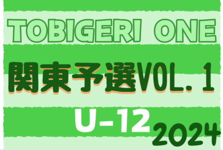 TOBIGERI ONE（トビゲリワン）2024 sfida CUP U-12関東予選大会VOL.1（千葉県開催）参加24チーム決定！組合せお待ちしています！3/26～3/27開催