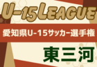 2024年度 U-15サッカーリーグ東尾張（愛知） 決勝トーナメント  日進東中が優勝！愛知県大会出場決定！