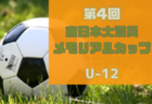 2024年度 第4回 東日本大震災メモリアルカップU-12 （福島開催）結果速報！ 3/29～3/31開催！ 組み合せ掲載