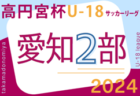 2024年度 高円宮杯 JFA U-18サッカーリーグ 愛知県2部    第4節 4/27結果速報！