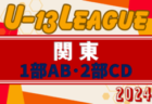 速報！2024年度 関東ユース（U-13）サッカーリーグ 36チーム出場！5/25 2部CD第2節全結果揃いました！5/26は1部A 1試合開催！結果入力ありがとうございます！