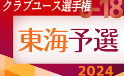 2024年度 第48回日本クラブユースサッカー選手権U-18  東海予選  1次リーグ  5/18結果速報！