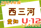 2024年度 西尾張U-12リーグ（愛知）1部は愛知FC一宮A、2部Aはアクア愛西、2部Bは弥富JSSが優勝！