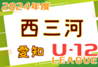 2024年度 西三河U-12リーグ（愛知） 4/27,28,29結果！次戦5/11