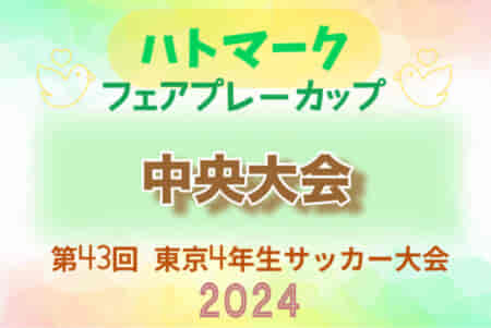 2024年度 ハトマークフェアプレーカップ 第43回東京都4年生大会 中央大会　全ブロック代表決定！6/15.16開催 組合せお待ちしております