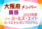 【四国】参加メンバー掲載！2023 JFAガールズ･エイトU-12 四国 トレセンプログラム（3/9.10）